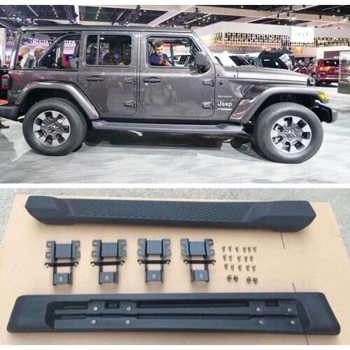 High quality Aluminum alloy Running Boards Side Step Bar Pedals Fits For JEEP Wrangler JL 4 Door 2018 2019 2020