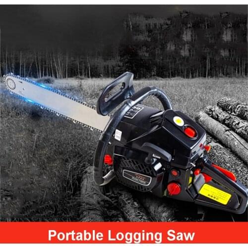 TH8800 Household Portable Logging Saw High Power Gasoline Saw Garden Tools Wood Cutter Small Gasoline Chainsaw 98CC 260ML 435MM
