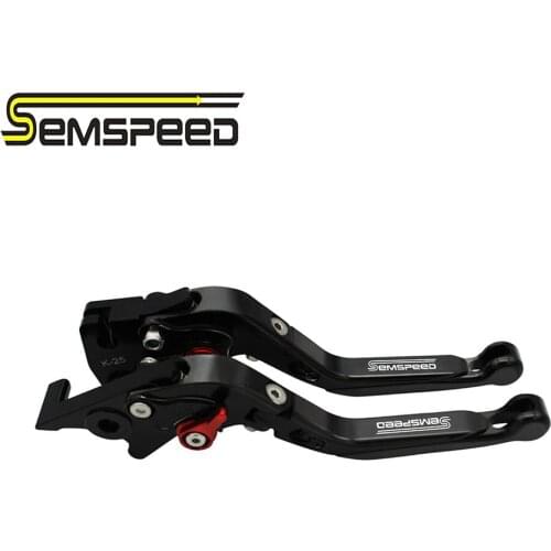 SEMSPEED Motorcycle CNC Foldable Extendable Brake Clutch Levers Handle Hand Grips Ends Plug For Buell XB12R XB12Ss XB12Scg 2009