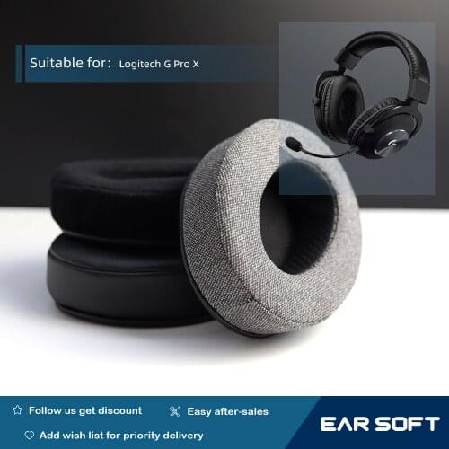 Earsoft Replacement EarPads Cushions for Logitech G Pro X Headphones Earphones Earmuff Case Sleeve Accessories