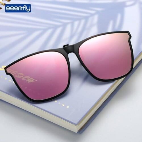 Seemfly Night Vision Polarized Clamping Piece Sunglasses Large Vintage Glasses Men Photochromic Sunshades Male Driving Eyewear