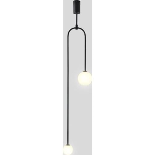 Nordic Glass Ball Bedroom Pendant Lights Modern Designer Pendant Lamp Creative Copper Hanging Chandelier