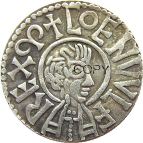 UK(02)United Kingdom 796-821 king Coenwulf of Mecia 1 Penny Silver Plated Copy Coin
