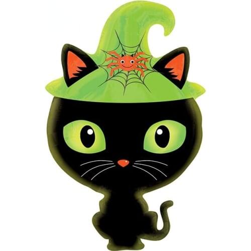 13cm x 8.4cm for Big Eyes Witch Cat Vinyl Car Stickers Windows Motorcycle Decal Occlusion Scratch Cartoon Decoration