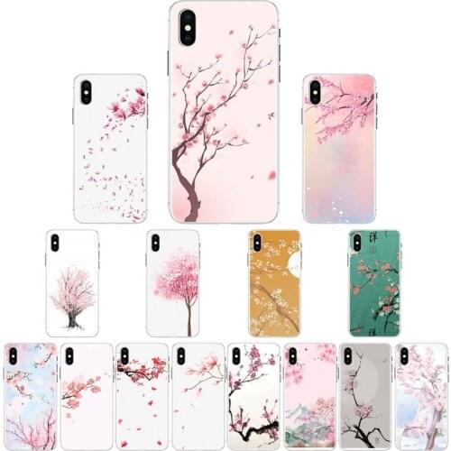 YNDFCNB Cherry Blossom Phone Case For iPhone X XS MAX 6 6s 7 7plus 8 8Plus 5 5S se 2020 XR 12 11 pro max case