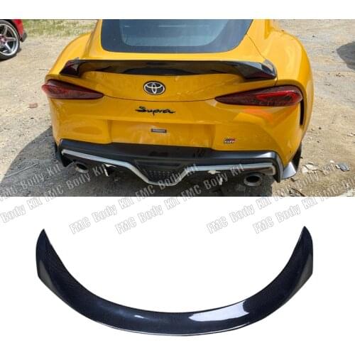 Real Carbon Fiber Duck Bill Wing Rear Spoiler Trunk Lip For Toyota Supra GR MK5 A90 A91 2020 Car Styling
