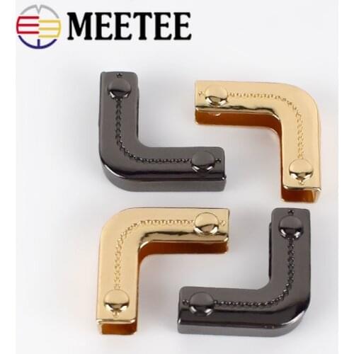 10/20pcs Metal Bag Corner Handbags Strap Cover Clasp Protector Corners Decor End Clips DIY Edge Banding Hardware Accessories