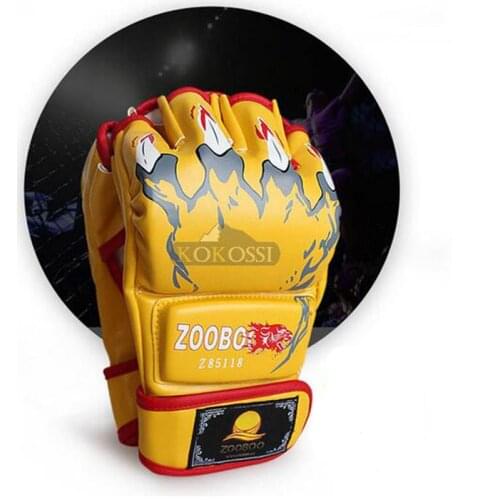 1 PAIR Men Boxing Gloves Tiger Claw MMA Fight Boxing Punch Ultimate Mitts PU Leather Gloves Male Gloves 5 Color Available OEM