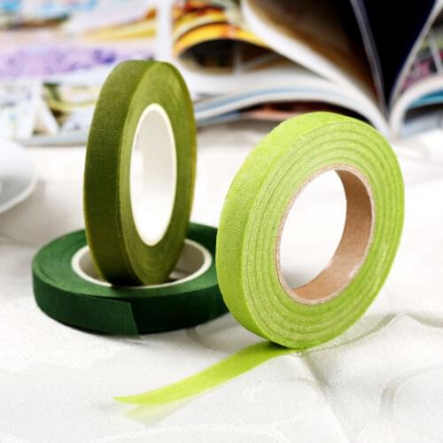 12MM Paper Tape Florist Stem Tape Flower Supplies Green Artificial Flower Bouquet Stem Wrap Adhesive Tapes DIY Craft 30 Yard