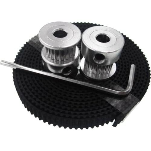 2Pcs GT2 16 teeth bore 5mm timing Pulley And 2m GT2-6mm Open GT2 Belt for 3D printer Wholesale BEST quality