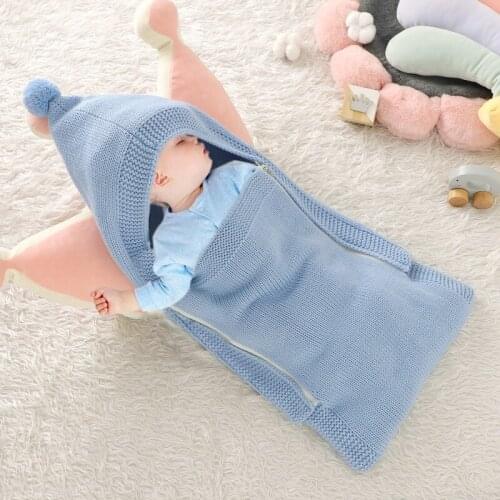 2021 Baby Boy Girl Sleeping Bag Thicken Design Newborn Kids Anti-kick Hoodie Blanket Cover Bedding Wrap 0-12M