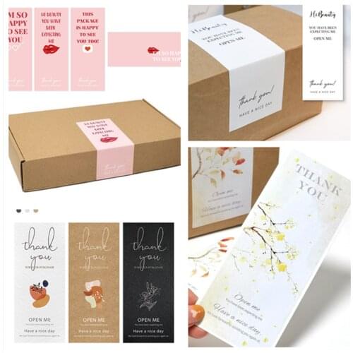 50pcs Packaging Boxes Bag Seal Sticker Labels Gift Box Thank You Stickers Packaging Stickers Wedding Party DIY Package Decor