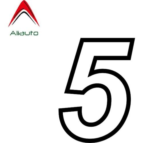 Aliauto Interesting Number 5 Vinyl High-quality Car Sticker Decoration Waterproof Reflective Creative Decal Graphical,13cm*9cm