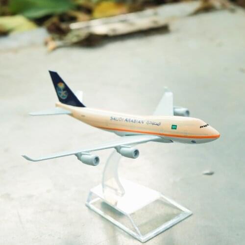 Saudi Arabian Airlines Boeing 747 Aircraft Model 6" Metal Airplane Diecast Mini Moto Collection Eduactional Toys for Children