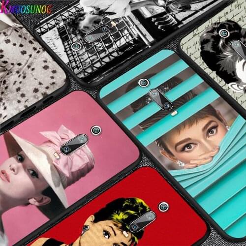 Bright Black Cover Audrey Hepburn For Xiaomi Redmi 10X 9C 9A 9 GO K20 8A 8 7A 7 S2 6A 6 5 4X Pro 5G Phone Case