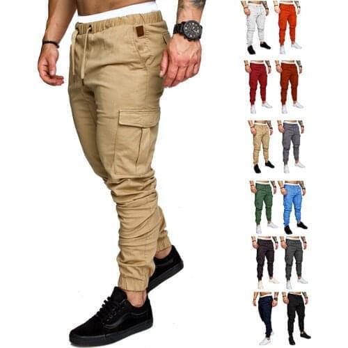 Autumn Men Pants Hip Hop Harem Joggers Pants 2021 New Male Trousers Solid Multi-pocket Hip Hop Pencil Pants Sweatpants M-4XL