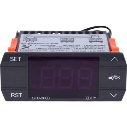Temperature Controller STC-3000 110V-220V Touch Digital Temperature Controller Thermostat With Sensor(30A)