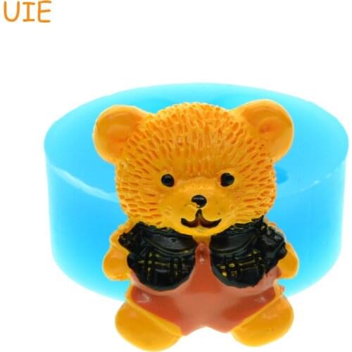 DYL001U Bear Mold Silicone Flexible Mold Polymer Clay Scrapbooking Mini Cupcake Topper Fondant Animal Mold