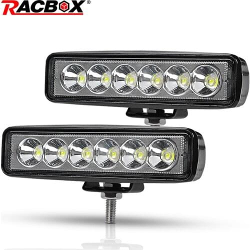 6'' 12V 24V 18W Slim Working light Fog light Spotbeam Lamp LED Headlights Worklamp for Cars Motorcycle Moto Auto Running Driving