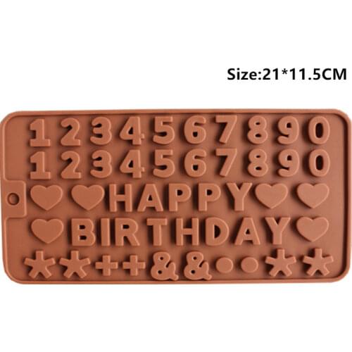 DIY Clay Decorating Tools Silicone Chocolate Mold Letter And Number Fondant Molds Clay Tools