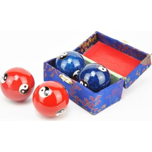 Chinese Health Daily Meditation Balls hand finger Exercise Stress Relief Baoding Balls Relaxation Therapy Yin Yang Handballs
