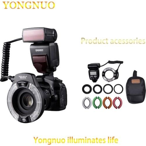 Yongnuo yn14ex ii ttl led macro anel de luz flash lâmpada dupla macro flash para canon 5d4 1dx2 5dsr 750d 6d2 dslr câmera