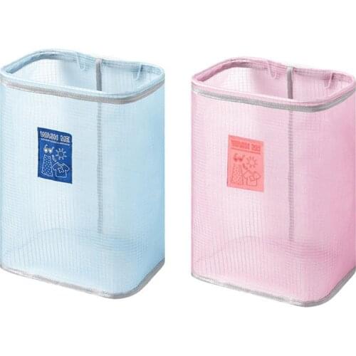 Foldable Dirty Clothes Basket Wall Hanging Laundry Basket Household Laundry Clothes Storage Basket Free Punching Laundry