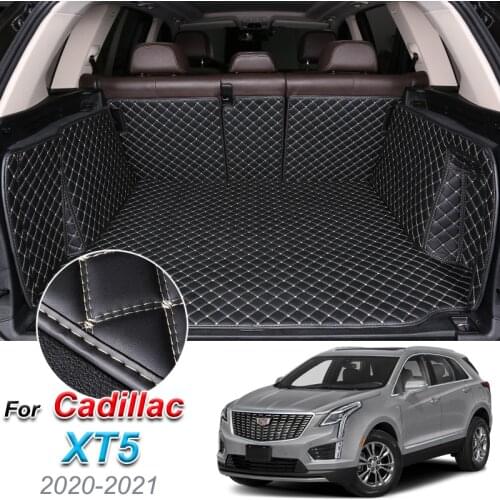 Leather Car Trunk Mat For Cadillac XT5 2020-2021 Cargo Liner Trunk Floor Pad Carpet Car Accessories