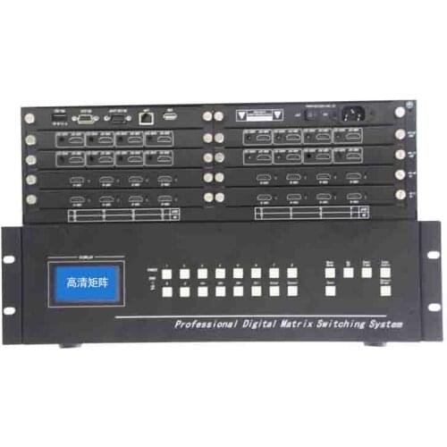 16x16 HDMI Matrix Switch with Audio, Ethernet Web APP RS232 IR Switcher HDCP 1080P 4K Video Display Auto Loop Scene