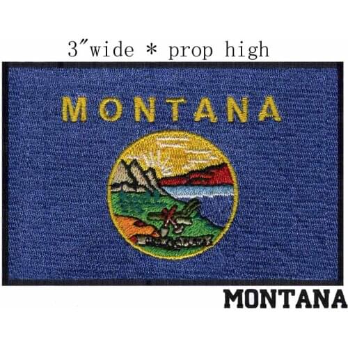 Montana Flag 3" wide embroidery patch for lace motif applique/ Peaceful Life/patch flower