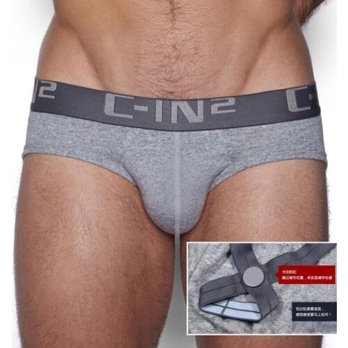 C-in2 medium waist mens underwear briefs underwear fashion simple rings underwear cotton rib antibacterial triangle underwear
