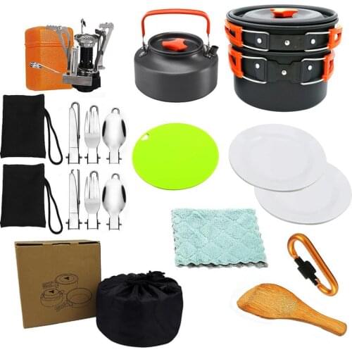 Outdoor camping barbecue portable combination with special grade stainless steel cutlery set easy to clean and easy to store