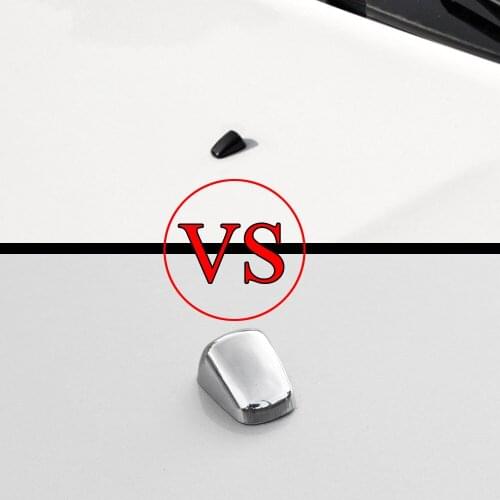 2Pcs/Set ABS Chrome Sprinkler Head Water Spray Nozzle Wiper Water-jet Cover Trim Sticker for Jeep Compass 2017 2018 Accessorie
