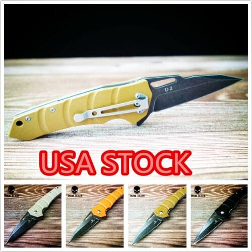 203mm 100% D2 Blade Ball Bearing Knives Tactical Folding Knife G10 Handle Hunting Knife Pocket Camping Survival EDC Tools