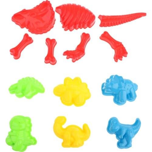Plastic Building Sand Molds Beach Sandcastle Sand Box Assorted Dinosaur Mold