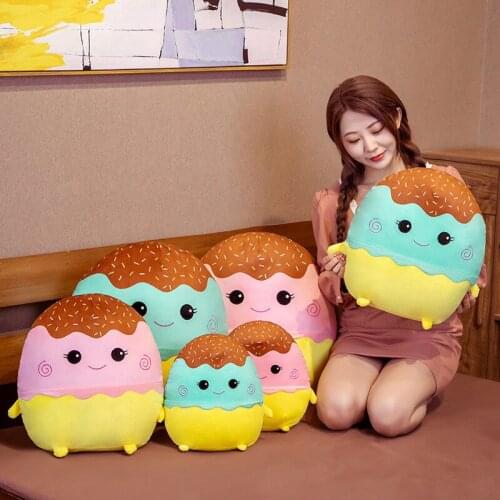 30/40/50cm Creative Design Plush Pillow Cartoon Ice Cream Cake Plush Toy Cute Children Birthday Gift Comfortable Sofa cushion