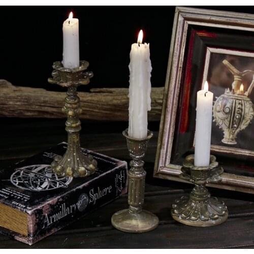 Retro Artwork Figurines Candle Holder Aromatherapy Candlestick Ornaments Home Decoration Accessories Restaurant Decor Crafts