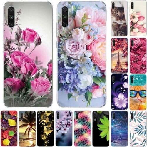 Silicone Cover For Xiaomi MI A3 Case Full Protection Soft tpu Back Cover Phone Cases For Xiomi MI A3 bumper Coque cat flower