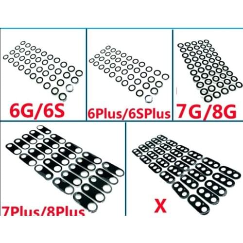 10pcs /lot Back Rear Camera Glass lens +Sticker Replacement For iPhone 6 6S 6P 6S 6SP 7 7G 7+ 7P 8G 8 8P 8+ Plus X XR MAX