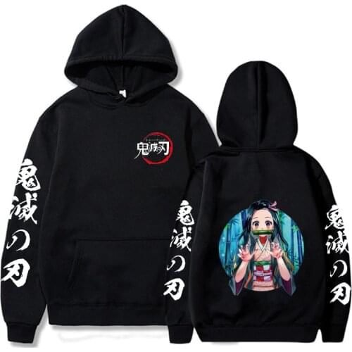 Anime Demon Slayer Hoodie Harajuku Streetwear Hoody Female Casual Cloth