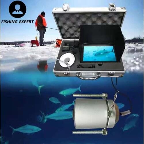 HD Quality 30M Visual USB Fish Finder Underwater Ice Fishing Camera 7" IPS Screen 12PCS LED Night Vision Anchor Rods Gear Tackle