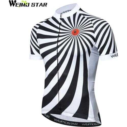 Weimostar Black line Cycling Jersey Quick Dry Downhill Bike Jersey MTB Road Bicycle Jersey Summer Short Sleeve Cycling Clothing