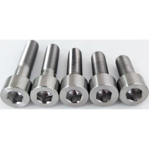 1pcs M10 titanium alloy screw bolt Allen column head screws hex socket cup bolts Ti machine thread nail 1.5mm pitch