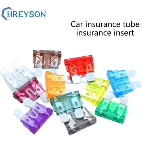 Car Insurance Tube Xenon Lamp Insurance Line Insert Car Mini Small Medium Size 5A 10A 15A 20A 25A-50A 10Pcs