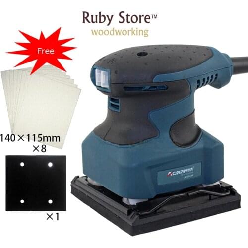 110x100mm 1/4 Sheet Palm Sander, Palm Grip Orbital Finishing Sander