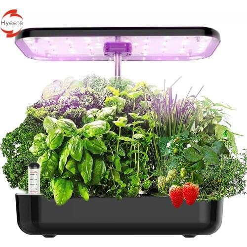 Hydroponics Growing System 12 Pods Indoor Herb Garden with LED Grow Light Smart Garden Planter for Home Kitchen Automatic Timer