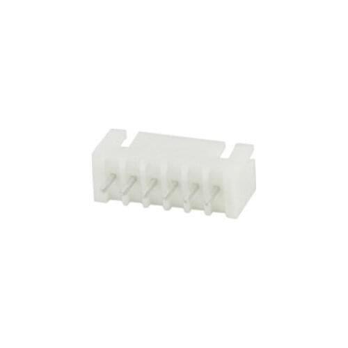 Free shipping 1000PCS New White 6 pin XH2.54 male straight pin socket connector terminals pitch 2.54mm 6P