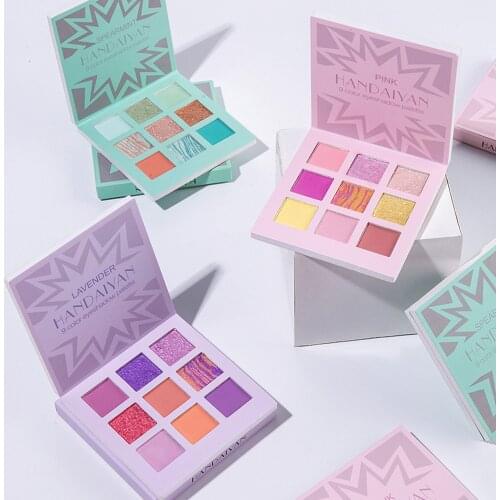 9 Colors Shimmer Eyeshadow Makeup Palette Matte Shadows Glitter for Eyes Highly Pigments Cosmetic Easy To Color Shiny Eye Shadow