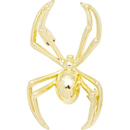 Vintage Metal Spider Brooches for Women Men Cute Insect Lapel Pins Suit Collar Badge Fashion Jewelry Clothing Accessories
