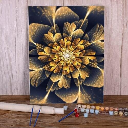 Flower Mandala DIY Paint By Numbers Kit Oil Paints 50*70 Paiting By Numbers Wall Decoration Crafts Adults Wall Handicraft